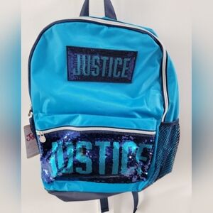 Justice Blue Sequin Backpack